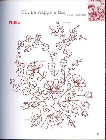 Вышивка ленточками схема