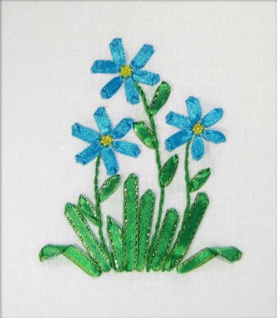 Вышивка лентами простые