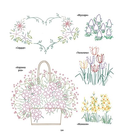 Вышивка лентами схемы