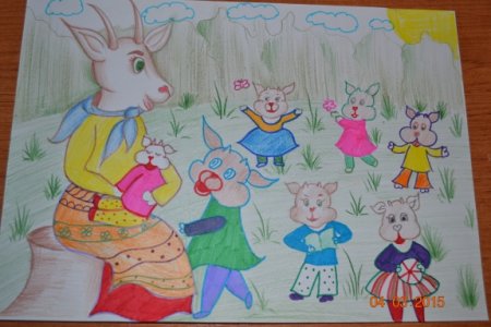 Волк и семеро козлят рисунок