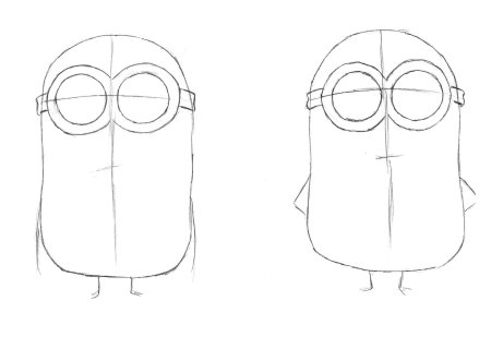 Нарисовать миньона поэтапно