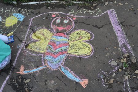 Рисунки мелками