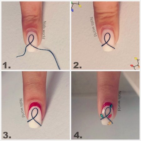 Рисование на ногтях зубочисткой