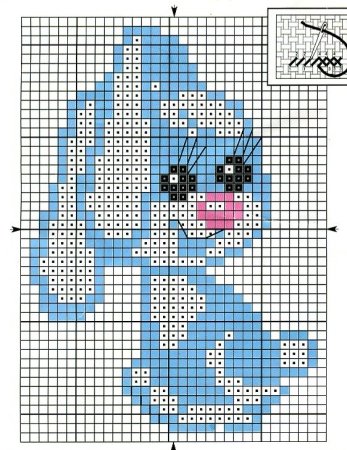 Монохромная вышивка детская