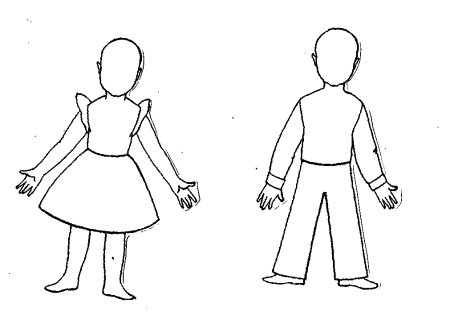 Этапное рисование человека
