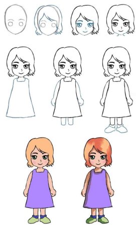 Поэтапное рисование мальчика