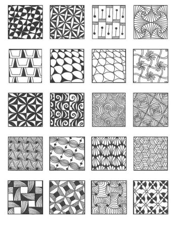 Узоры для дудлинга и зентангла