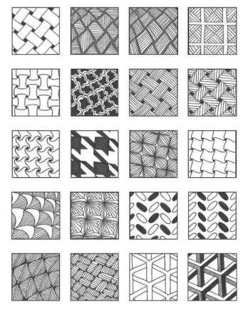 Зентангл узоры для начинающих