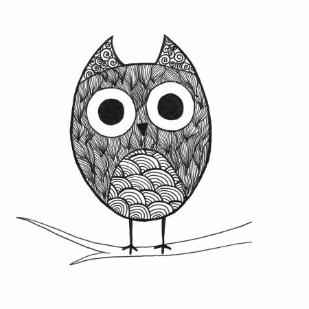 Картинки Совы для срисовки