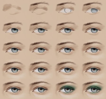 Туториал по рисованию глаз человека