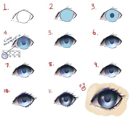 Paint Tool Sai глаза