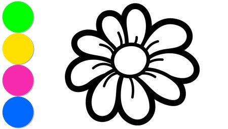 Простой цветок для. Ребенка 3 лет