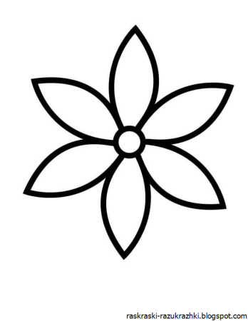 Цветочек раскраска для детей