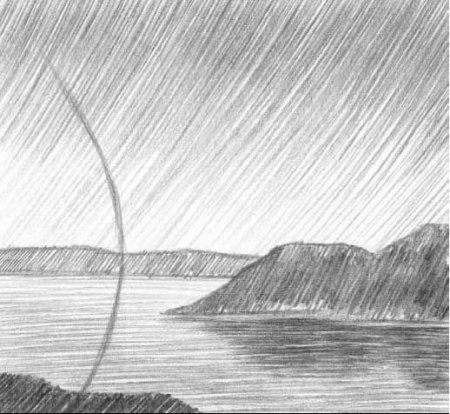 Пейзаж карандашом