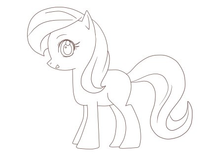 Пони рисунок для детей карандашом