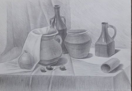 Натюрморт рисунок карандашом
