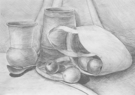 Натюрморт карандашом