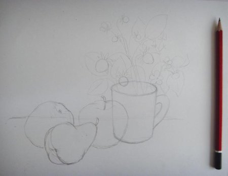 Натюрморт карандашом для срисовки