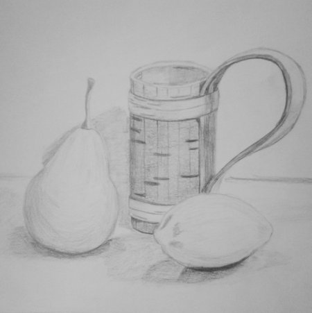 Натюрморт рисунок карандашом