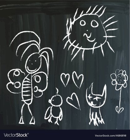 Детский рисунок мелом