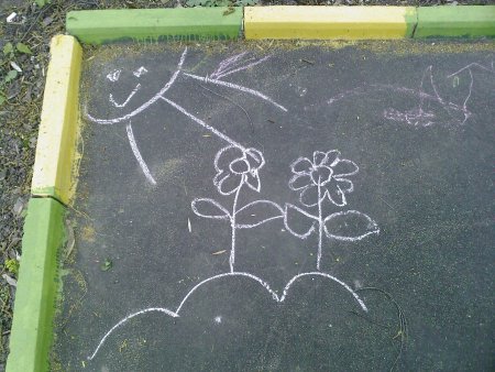 Детские рисунки мелом