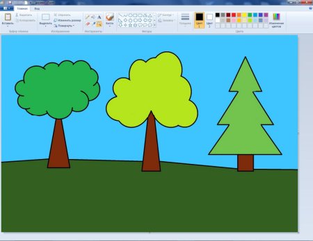 Простые рисунки в Paint
