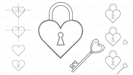 Поэтапное рисование сердца