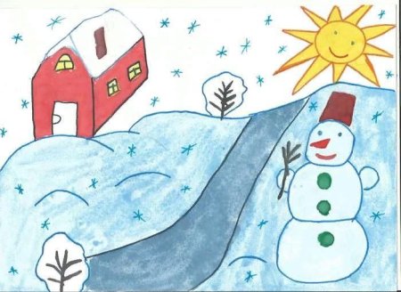 Рисунок на тему зима