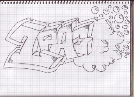 Граффити карандашом для новичков