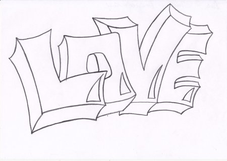 Граффити карандашом