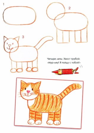 Рисовать маленького котенка