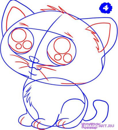 Рисование котенка маленького