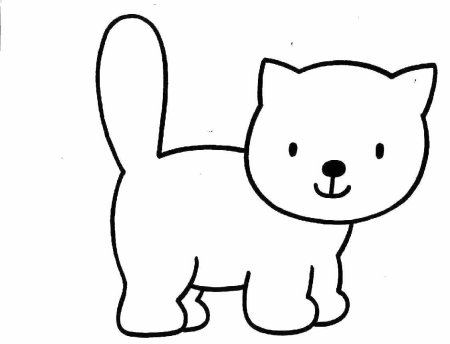 Раскраска котики в корзинке