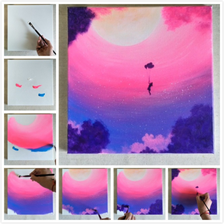 Картины акрилом для начинающих легкие