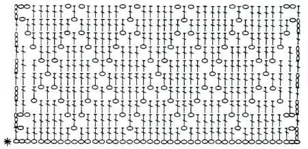 Узор крючком ромбики схема