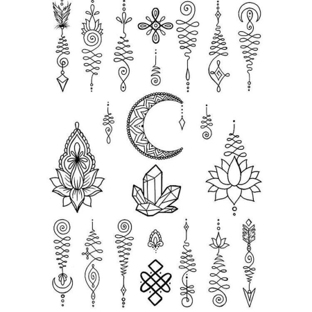 Тату хной маленькие