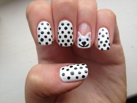 Детский маникюр простой узор