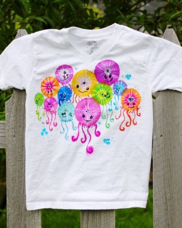 Рисование на футболках фломастерами