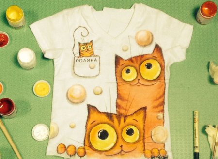 Роспись футболок акриловыми красками