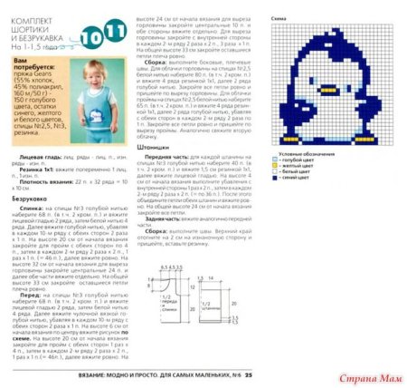 Вязаный жилет для малыша 1 год спицами с описанием и схемами