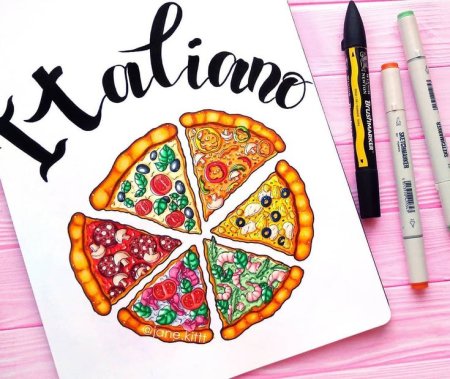 Рисунки акварельными маркерами