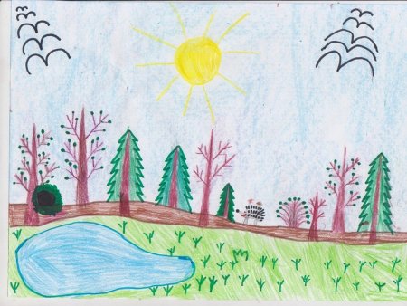 Весна красками для детей