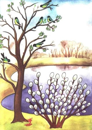 Весна рисунок для детей