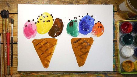 Рисованиекраскаими для детей