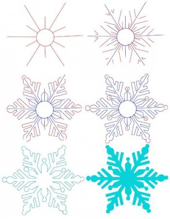 Поэтапное рисование снеговика