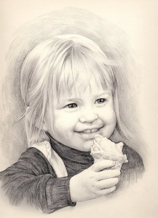 Портрет ребенка карандашом