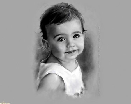 Портрет ребенка карандашом