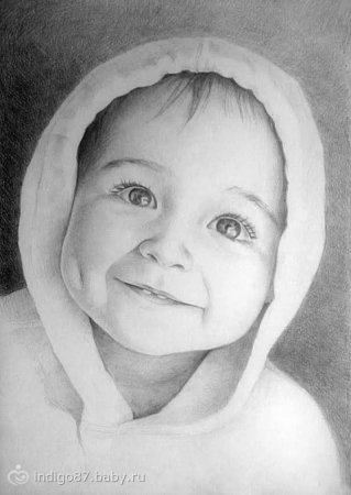 Портрет ребенка карандашом