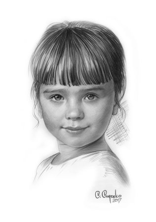 Портрет ребенка карандашом