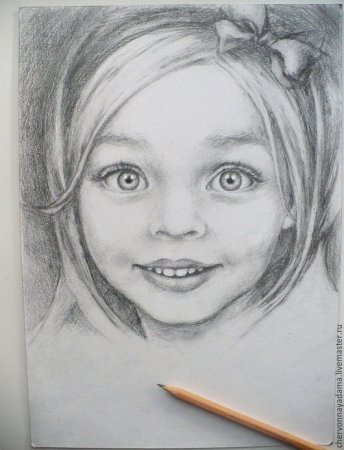 Портрет малыша карандашом